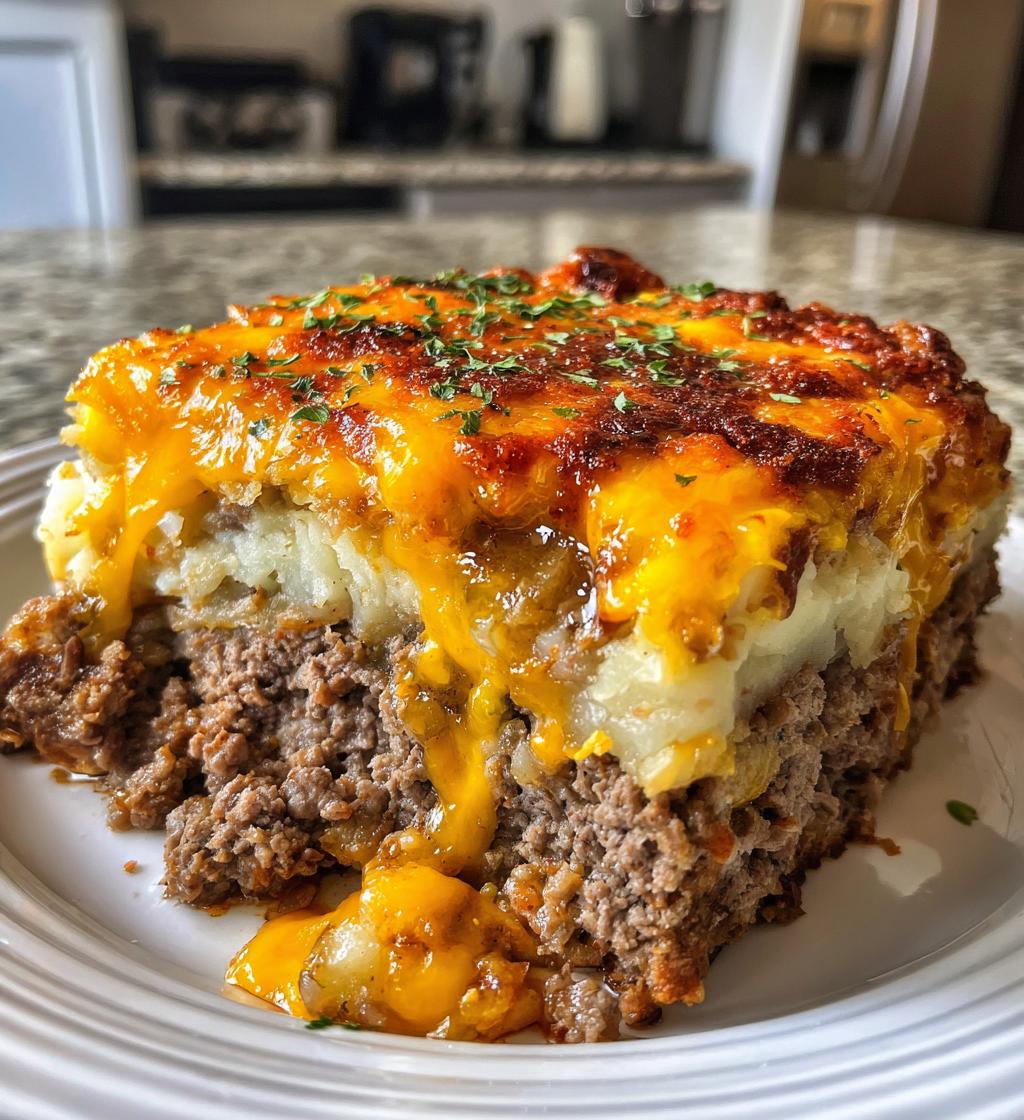 cowboy meatloaf and potato casserole