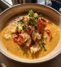 crab and shrimp seafood bisque