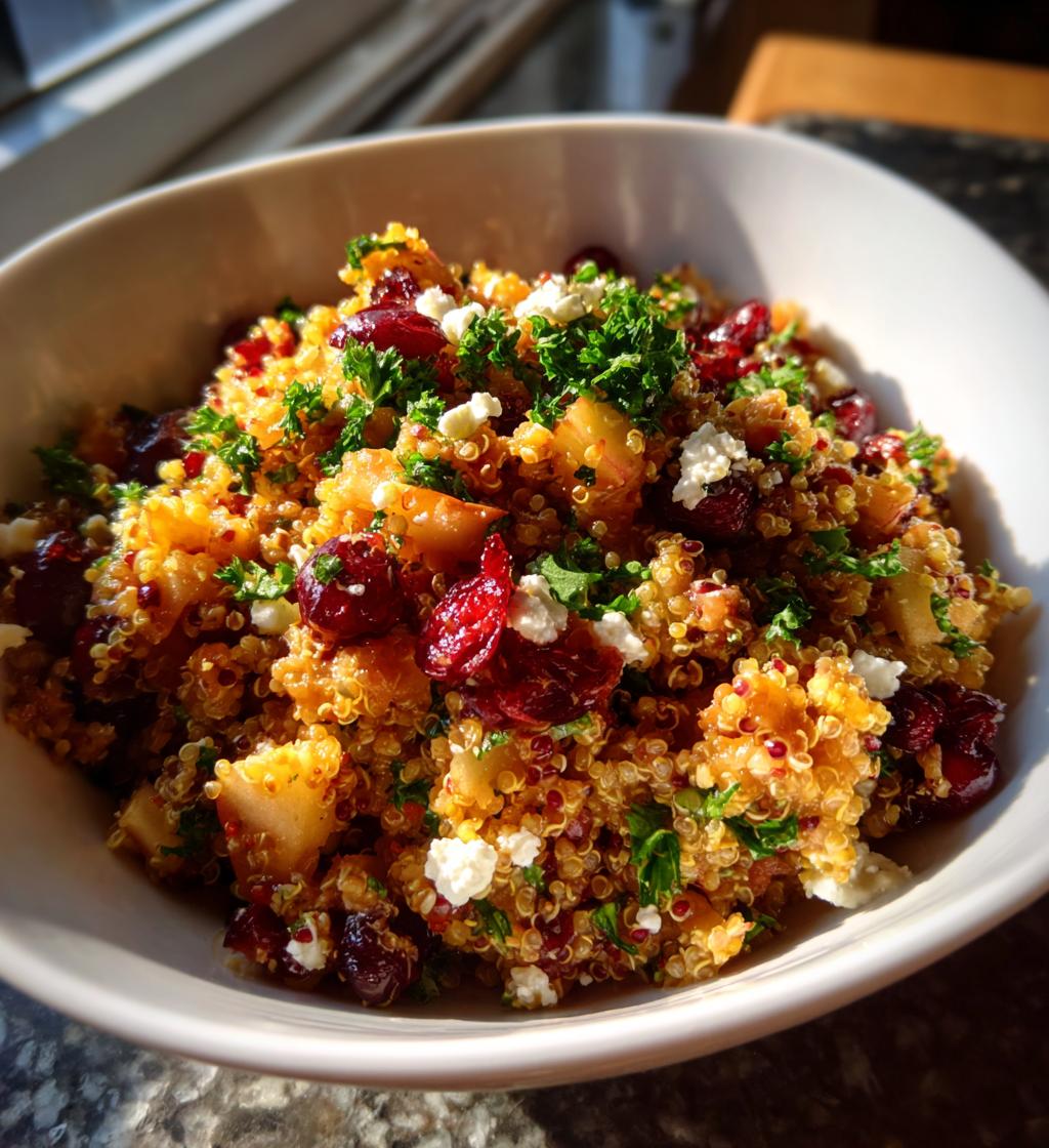 cranberry apple quinoa salad