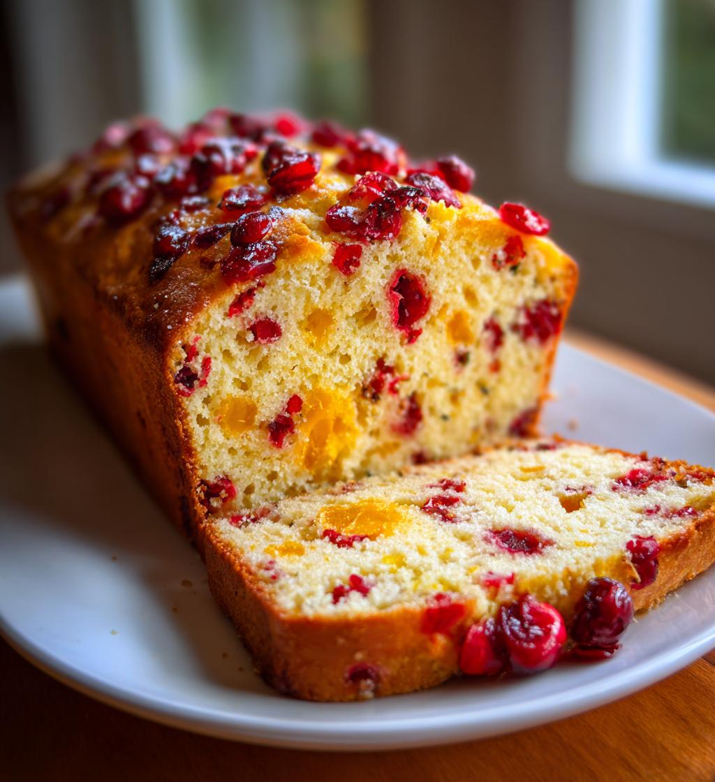 cranberry orange bread - detail 1