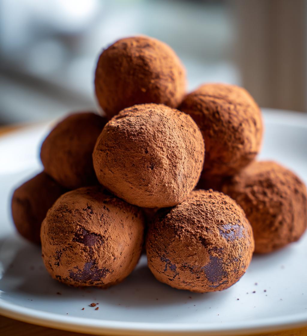 cream cheese chocolate truffles - detail 1