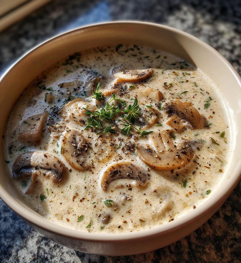 cream of mushroom soup homemade - detail 1