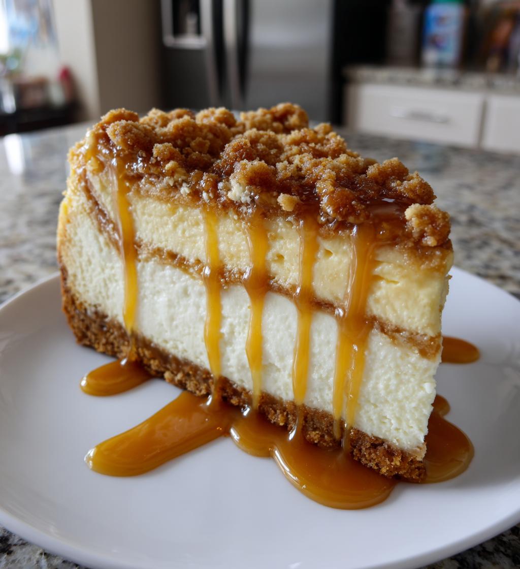 creamy butterscotch cheesecake with a buttery crumble recipe