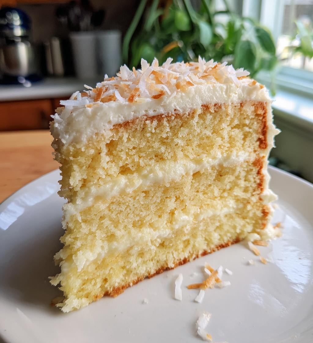 creamy coconut cake - detail 1