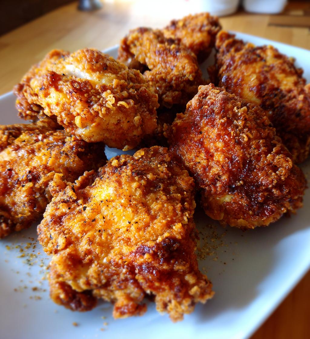 crispy juicy fried chicken