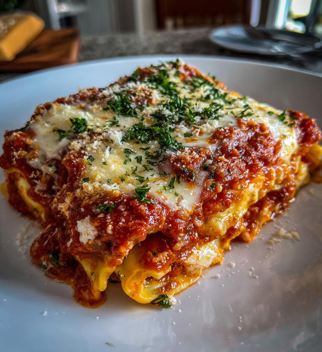 crockpot ravioli casserole - detail 1