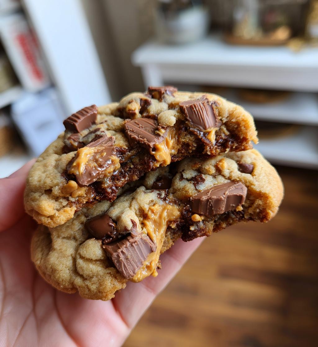 crumbl peanut butter reeses cookies - detail 1