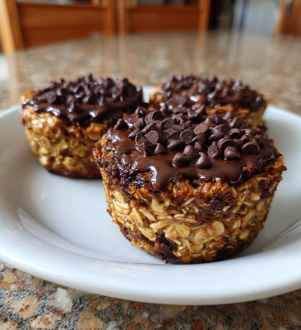 decadent dark chocolate oatmeal cups - detail 1