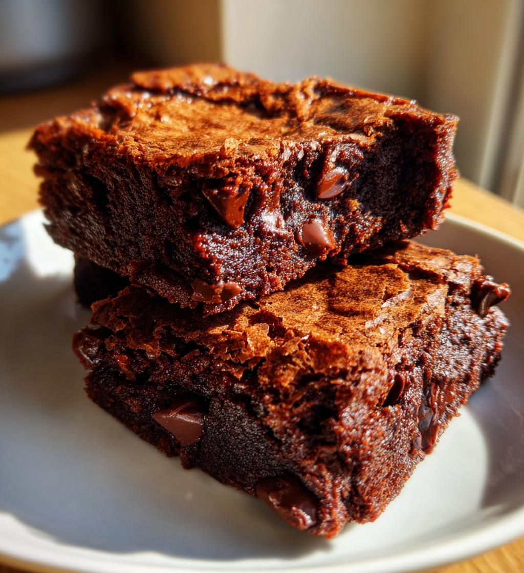 decadent double chocolate brownies