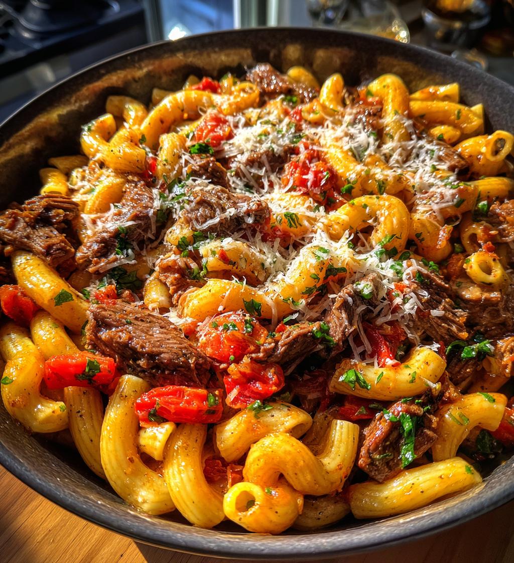 delicious garlic beef pasta a must try slow cooker recipe
