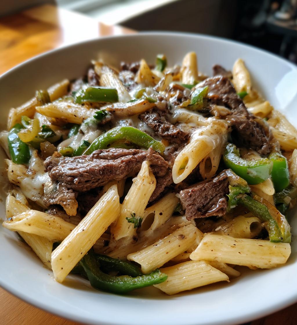 delicious philly cheese steak pasta recipe for family dinners