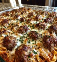 dump and bake meatball casserole
