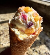 each cobbler cheesecake cones