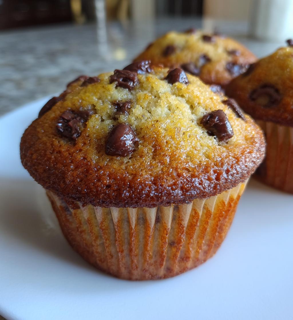 easy banana chocolate chip muffins recipe