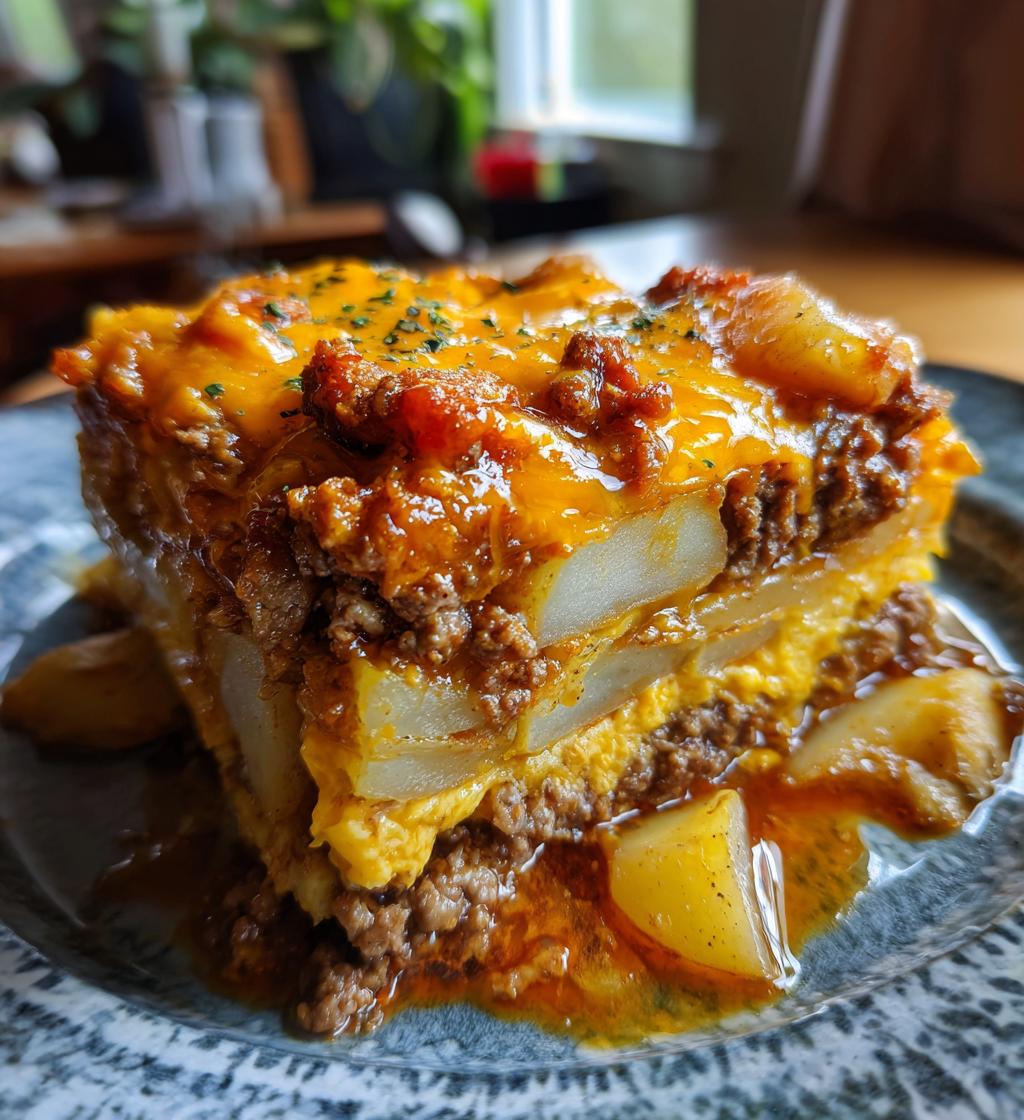 easy hamburger potato casserole