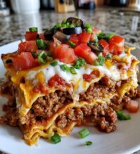 easy mexican taco lasagna