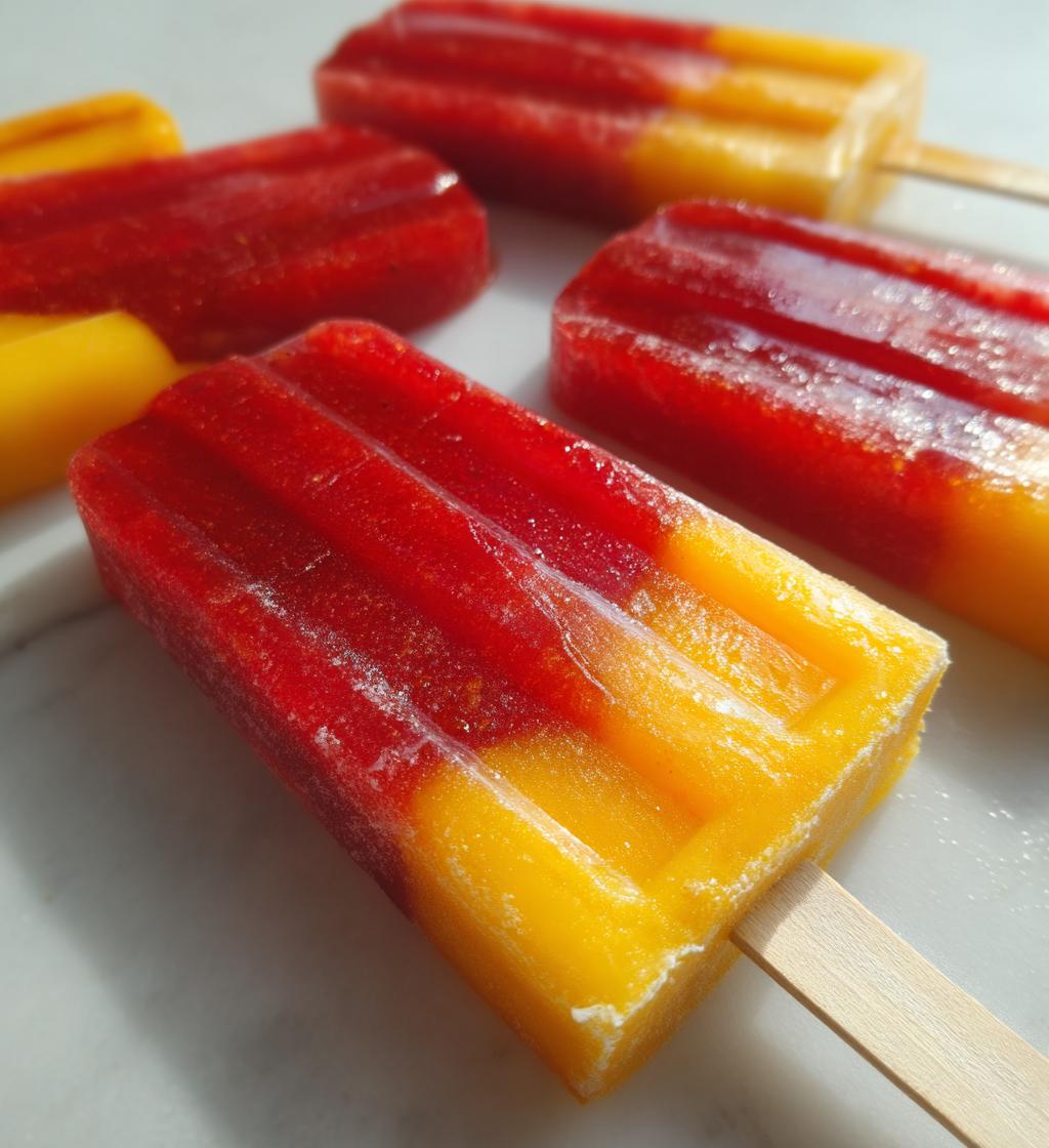 easy strawberry mango popsicles