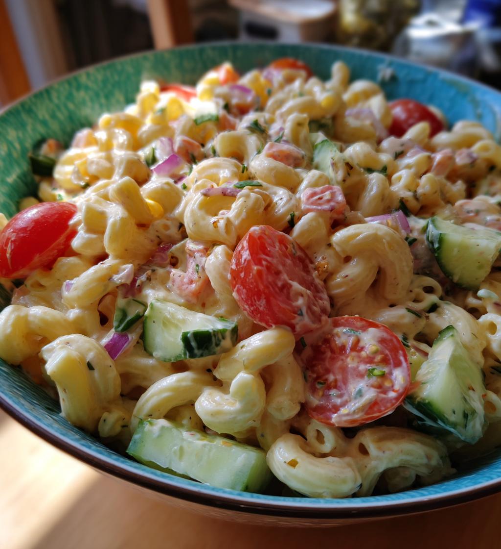 elbow macaroni pasta salad easy recipe