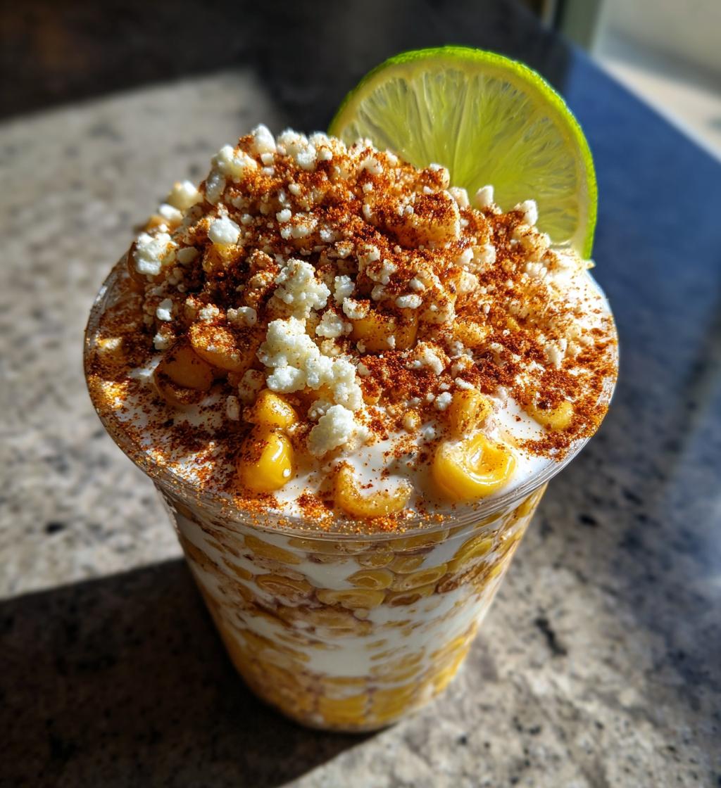 elote en vaso corn in a cup - detail 1