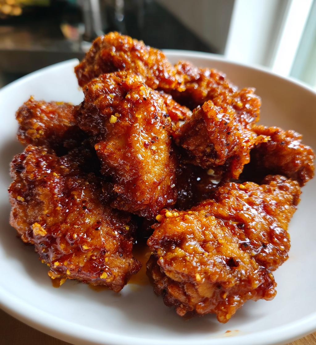 fried wing flats drizzled with honey lemon pepper - detail 1