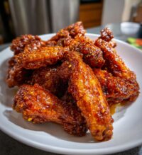 fried wing flats drizzled with honey lemon pepper