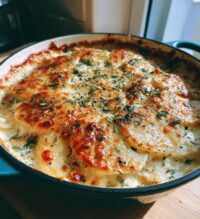 garlic basil scalloped potatoes