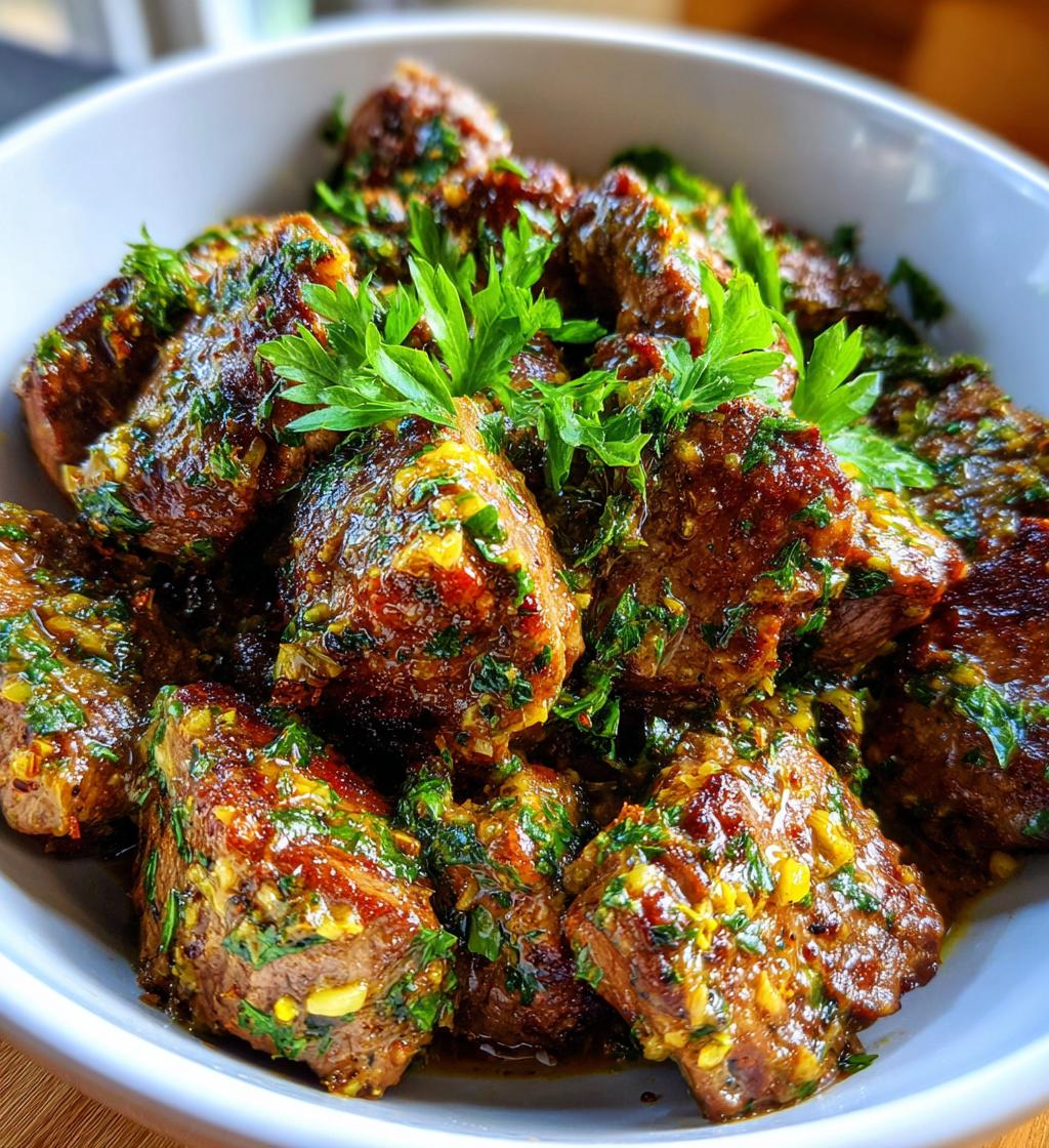 garlic butter steak bites recipe