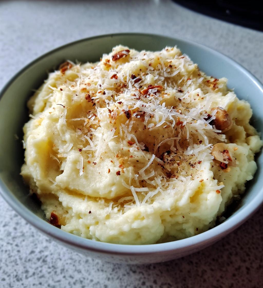garlic parmesan mashed potatoes - detail 1