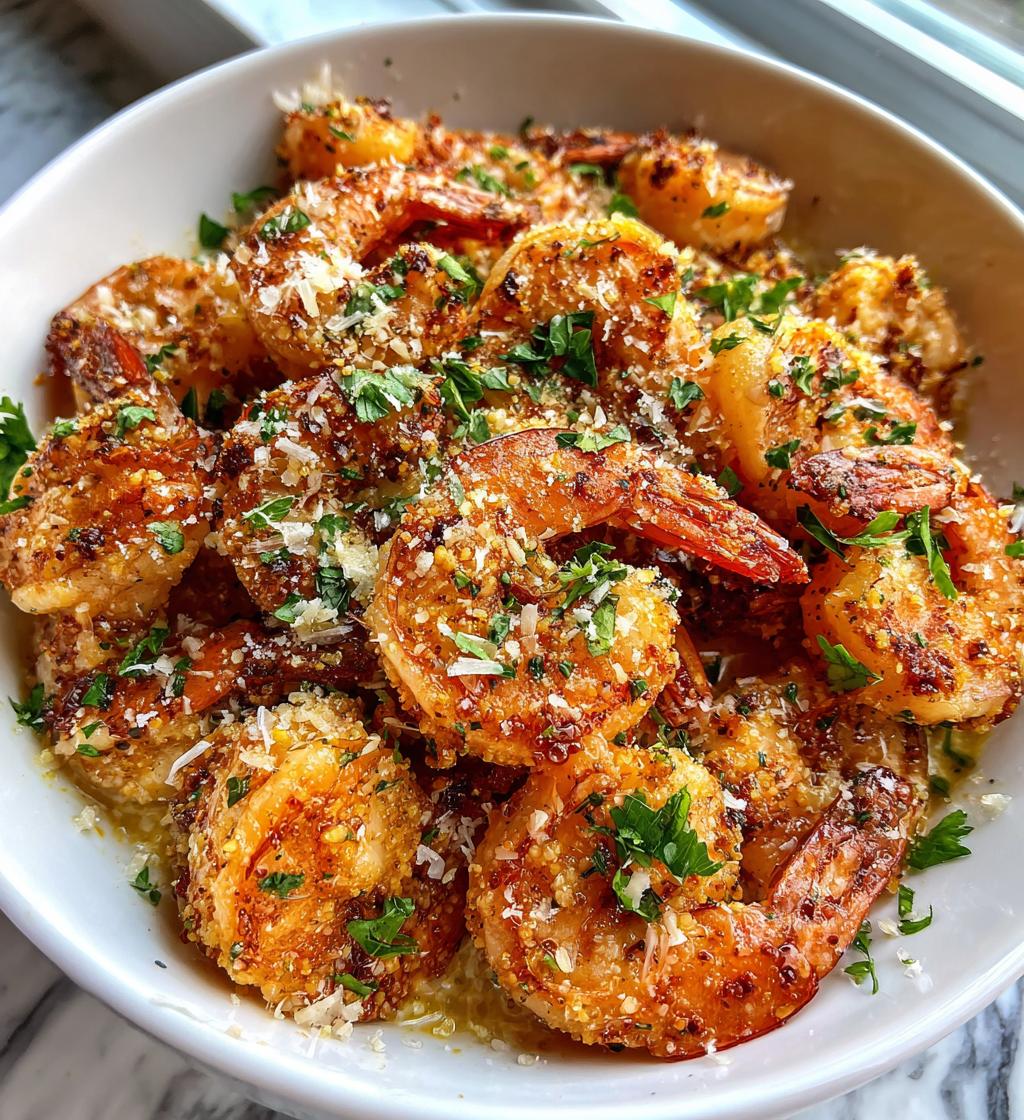 garlic parmesan roasted shrimp