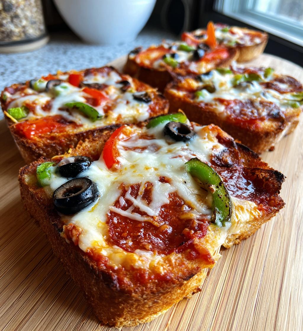 garlic toast pizzas 2