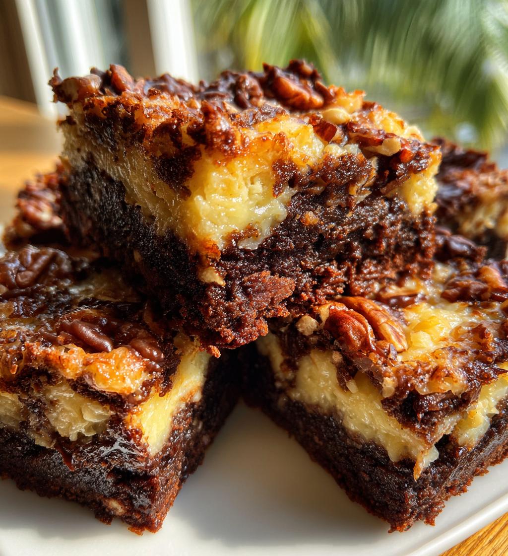 german chocolate brownies - detail 1