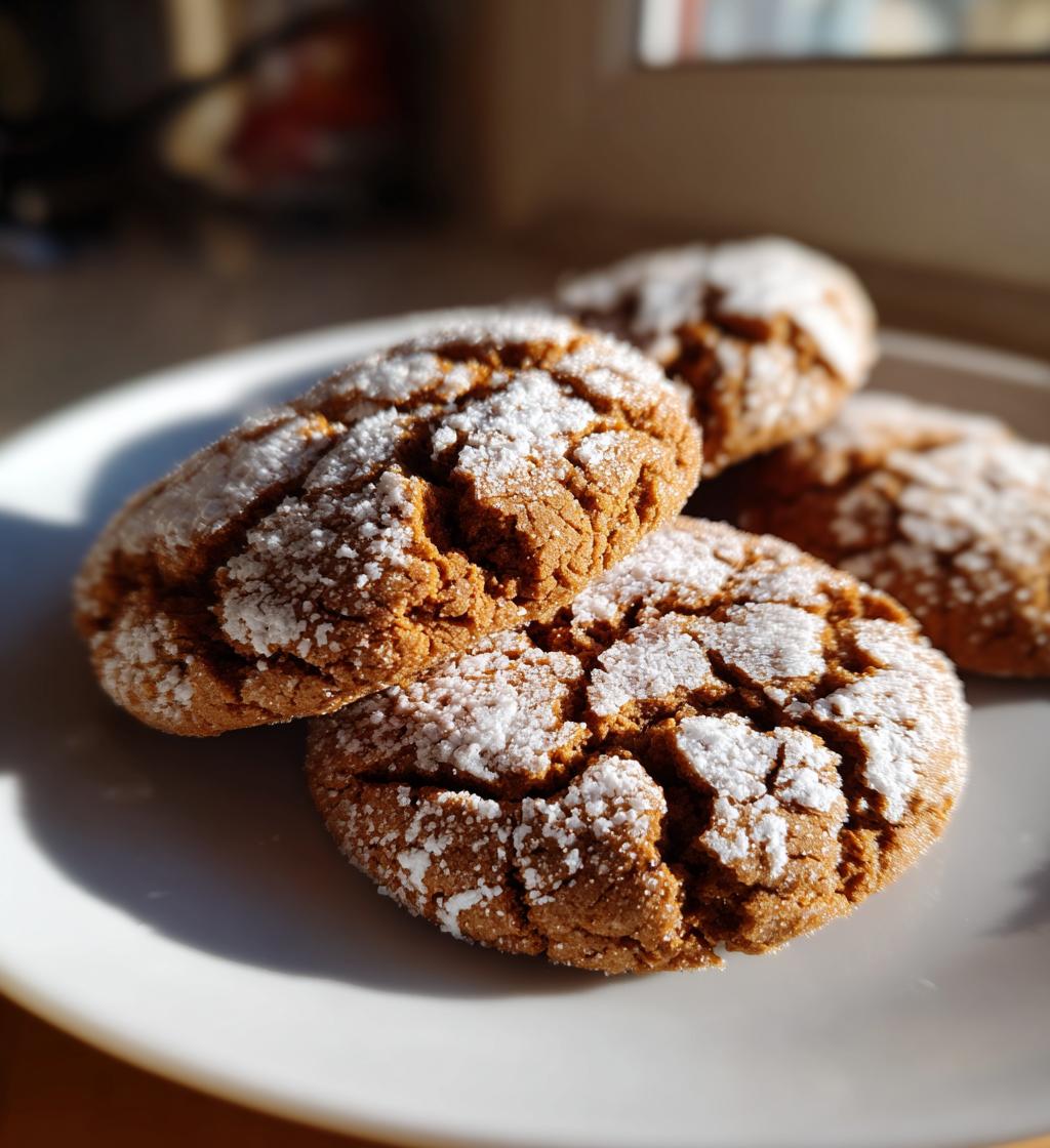 gingerbread crinkle cookies - detail 1