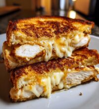 grilled chicken three cheese sandwich