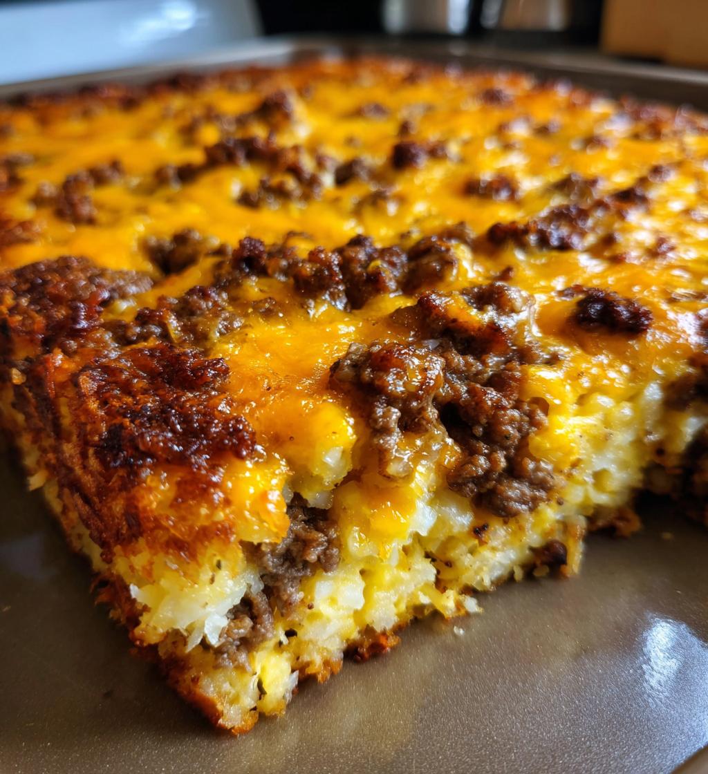 hamburger hash brown casserole - detail 1
