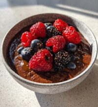 high protein chocolate chia pudding