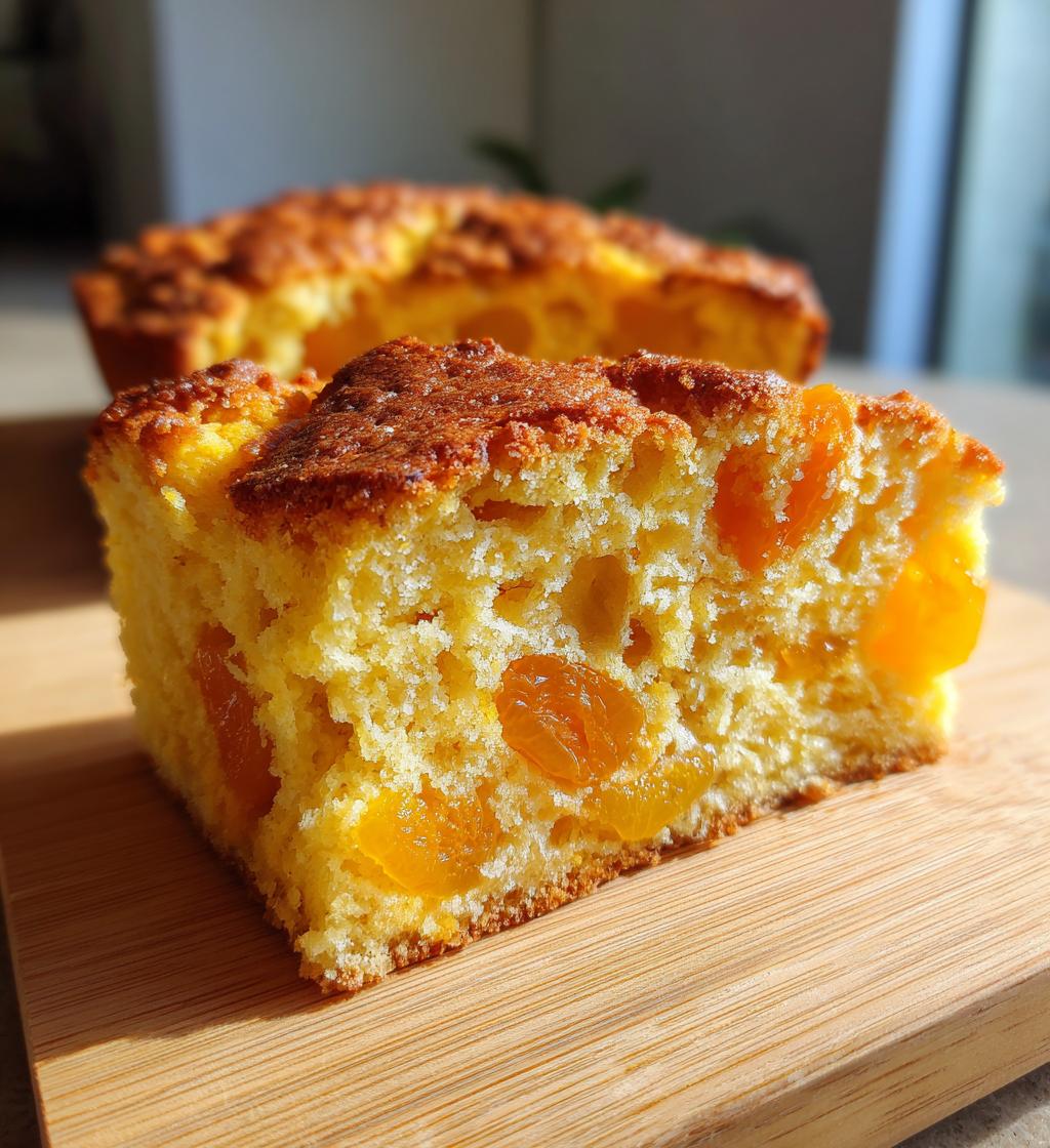 homemade apricot cake