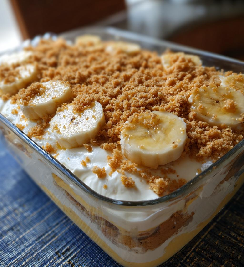homemade banana pudding - detail 1