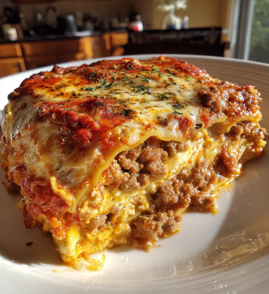 homemade lasagna - detail 1