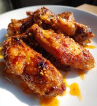 hot honey peach wings