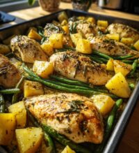 italian chicken potato and green bean bake 2