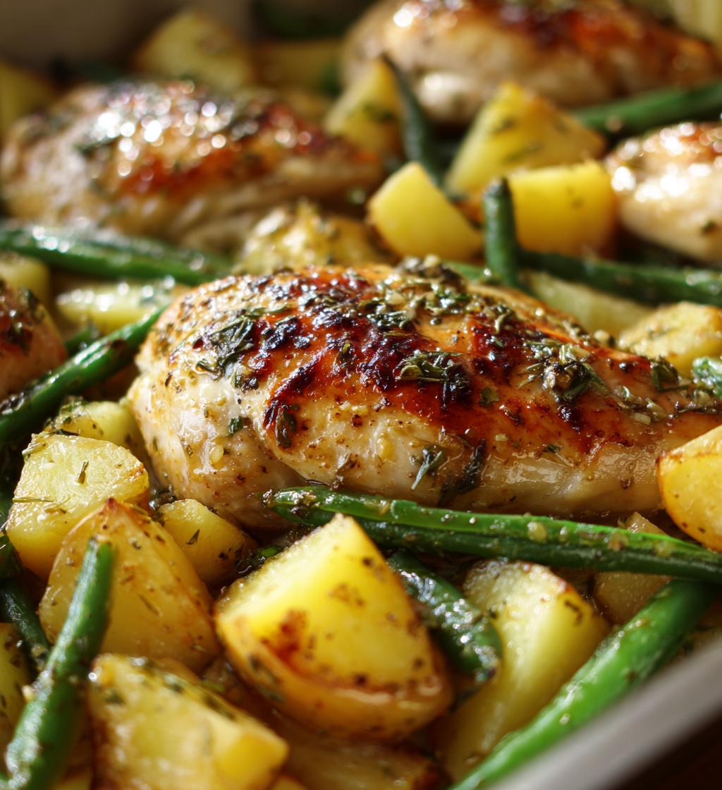 italian chicken potato and green bean bake