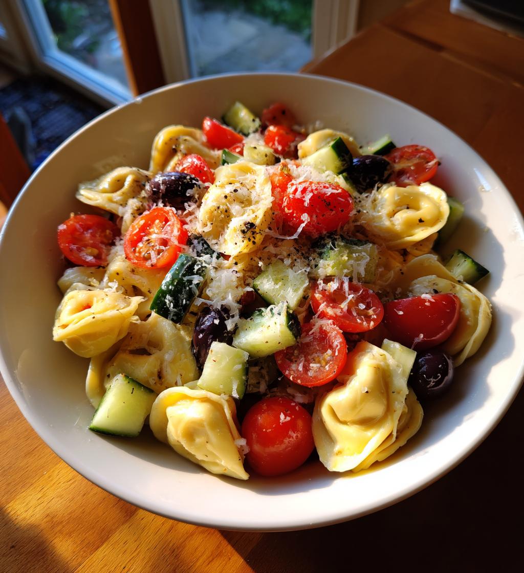 italian pasta salad recipe with cheese tortellini