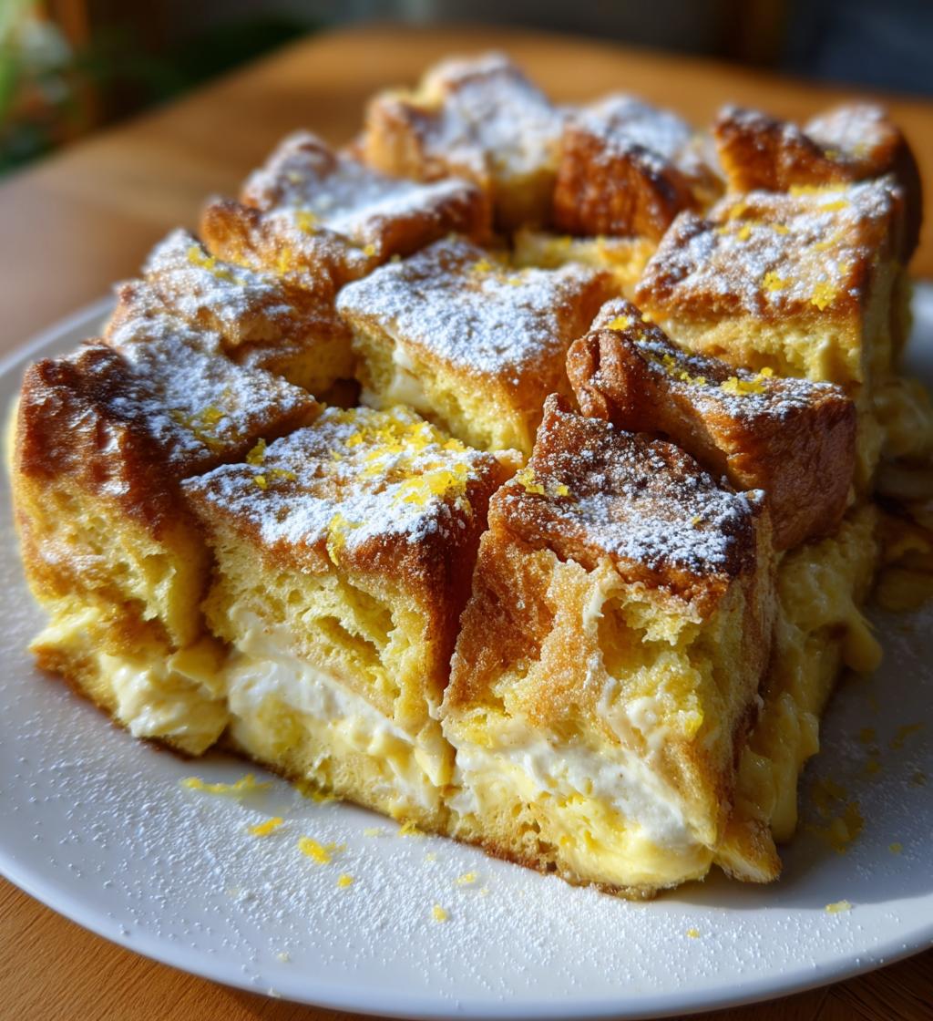 lemon cheesecake french toast casserole 2