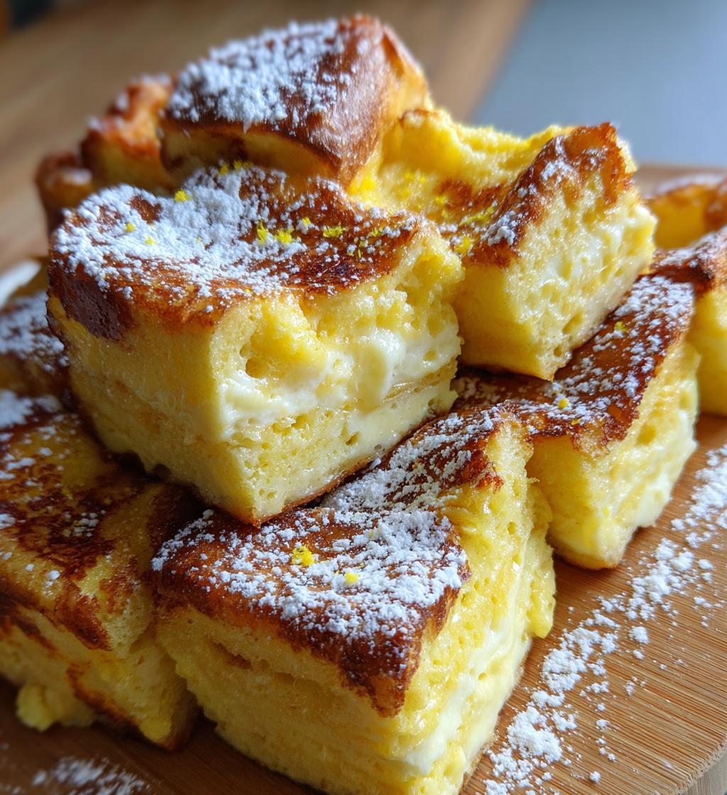 lemon cheesecake french toast casserole