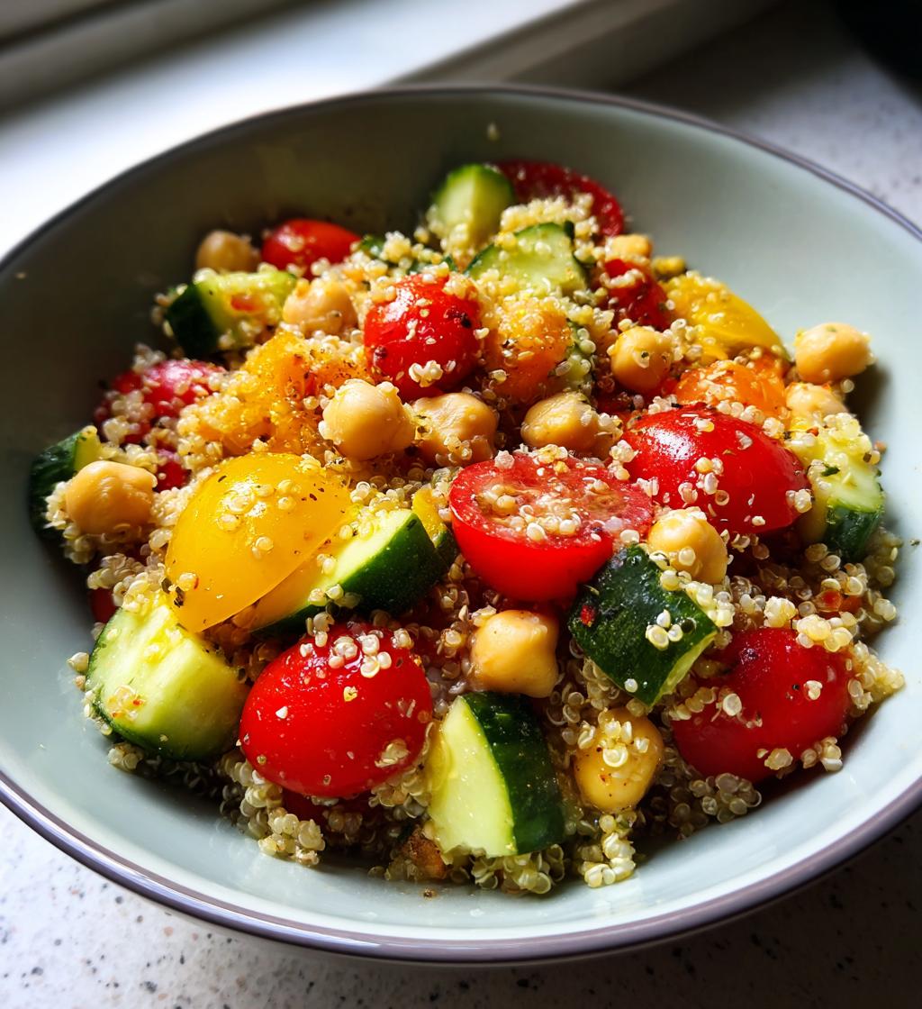 lemon quinoa chickpea salad