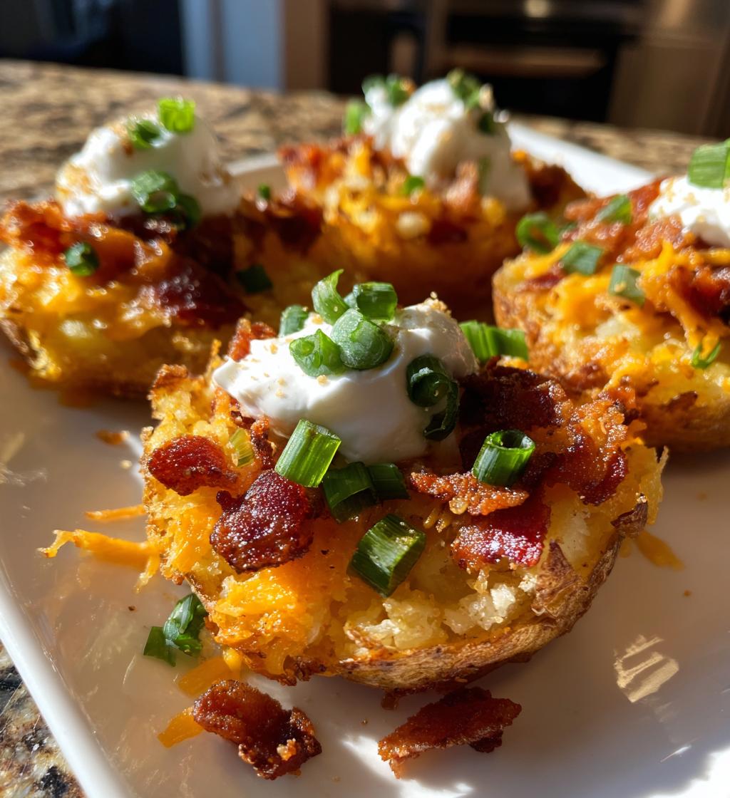 loaded sliced baked potatoes