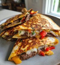 loaded steak quesadillas