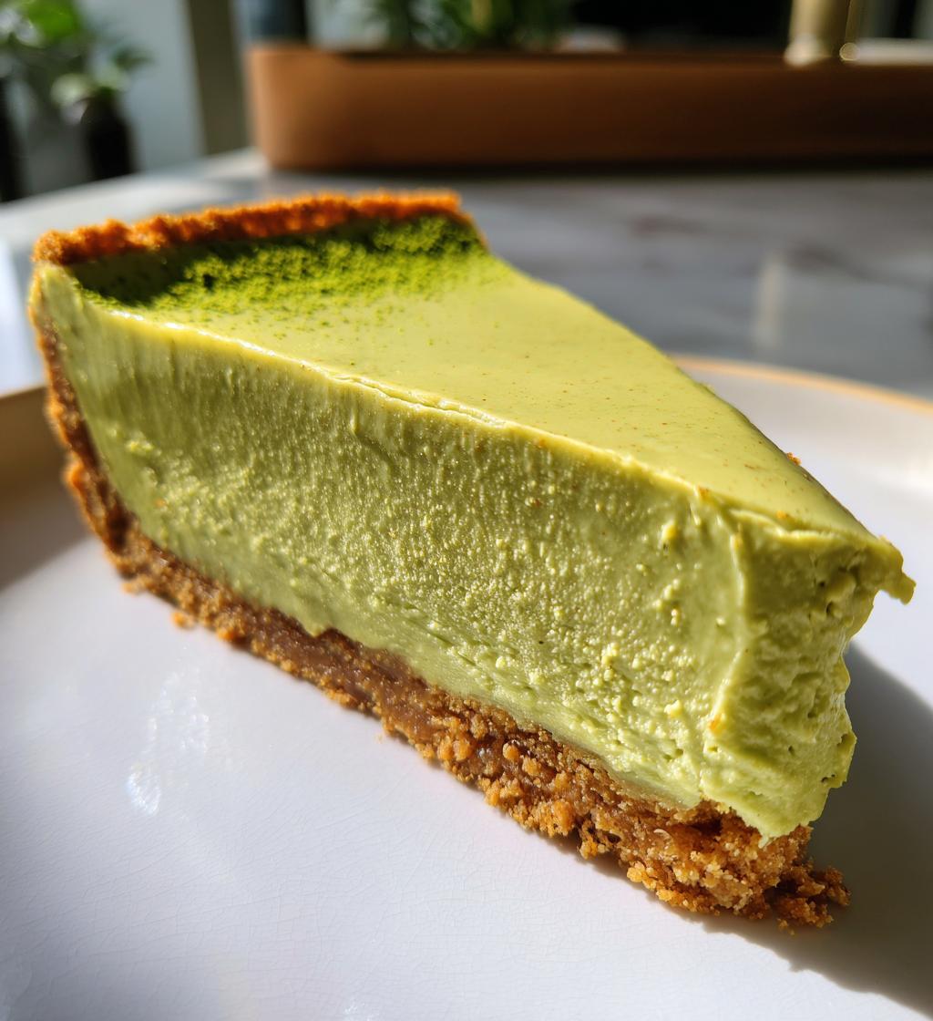 matcha green tea cheesecake - detail 1