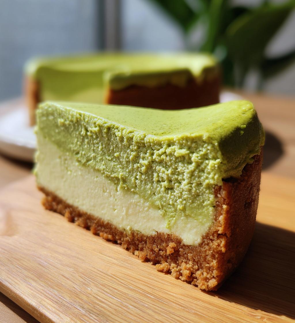 matcha green tea cheesecake
