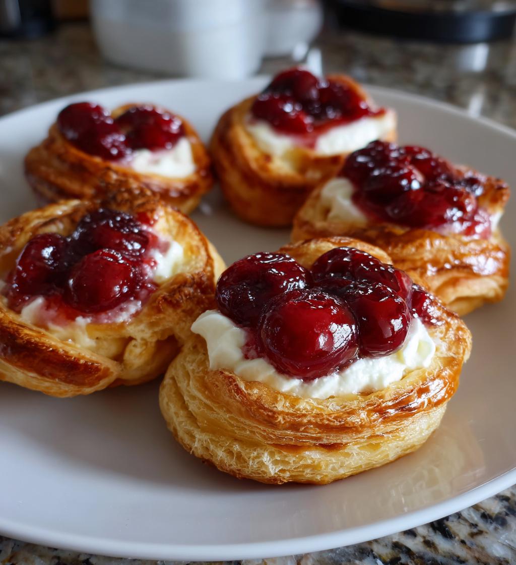 mini cherry cheese danishes - detail 1